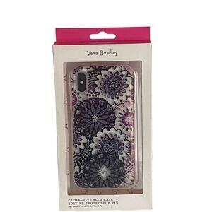 NWT Vera Bradley Protective Slim Case For iPhone X/XS Purple Mandalas